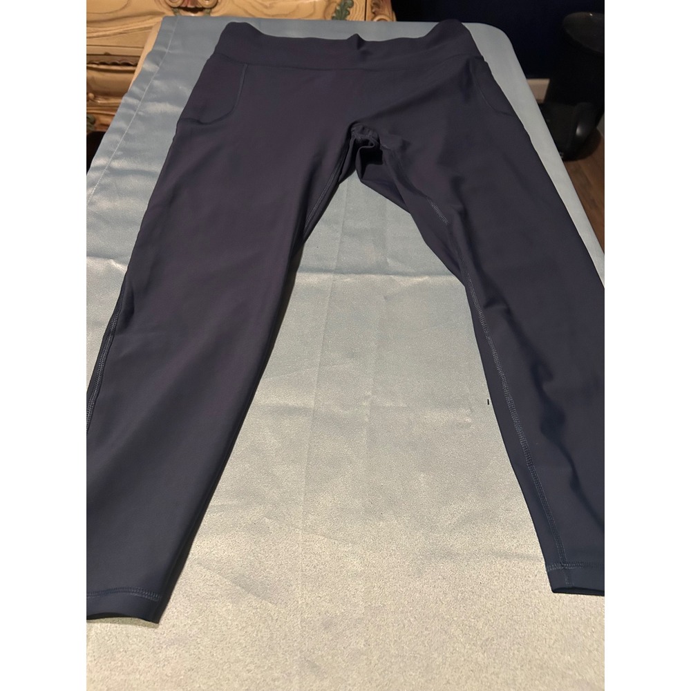 Old Navy Active Powersoft Extra High-Rise Go-Dry Leggings Navy Blue XL Pocket